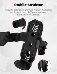 KEMIMOTO Flaschenhalter Fahrrad, Getränkehalter Rennrad, Mountainbike, verstellbar, schwarz