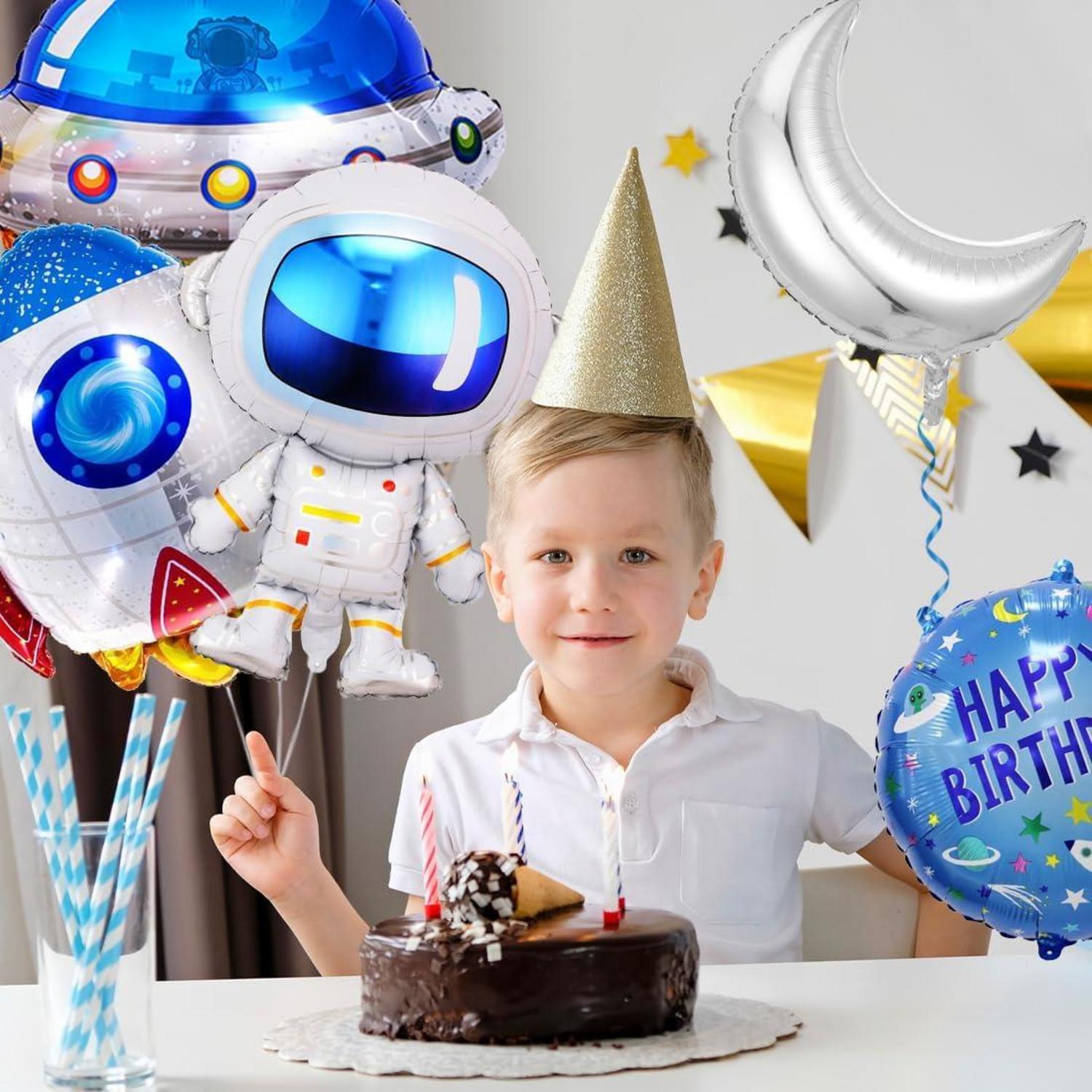 Weltraum Geburtstag Deko 6 Jahre Astronauten Rakete Helium Ballon Kinder