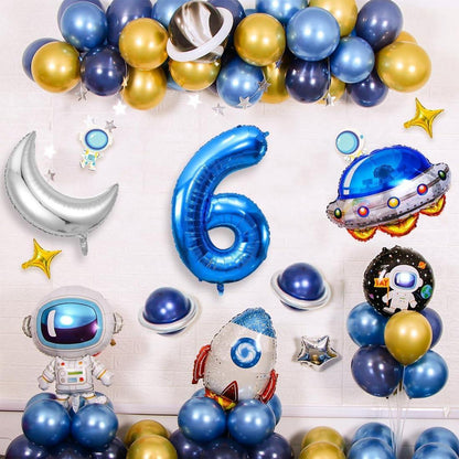 Weltraum Geburtstag Deko 6 Jahre Astronauten Rakete Luftballons