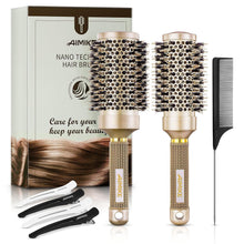 Rundbürste mit Wildschweinborsten für voluminöses Haarstyling