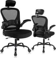 Ergonomischer Bürostuhl mit Netzlehne, Höhenverstellbar, Schwarz