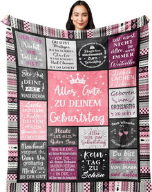 Yesbird Lustige Happy Birthday Decke 150x130CM für Frauen