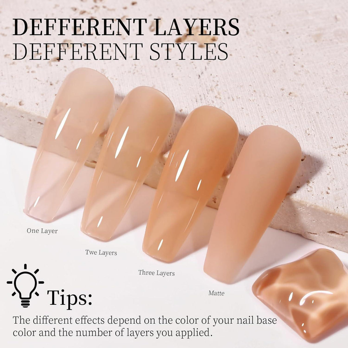 Rosa-Orange Herbst Gel Nagellack Set – Transparent & DIY