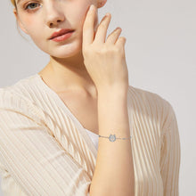 Damen Armband 925 Sterling Silber Hufeisen Kreuz Anhänger