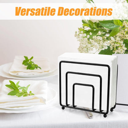 Serviettenhalter Schwarz Metall Freistehender Tischdeko Küche