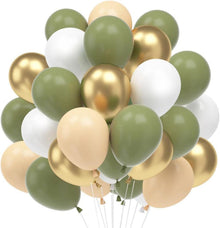 Grüne Gold Metallic Latex Luftballons Set 60 Stück - Party Deko