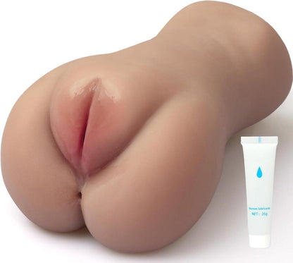 Realistische Pocket Pussy Masturbator 2-in-1 Doppelkanal Vagina Anal