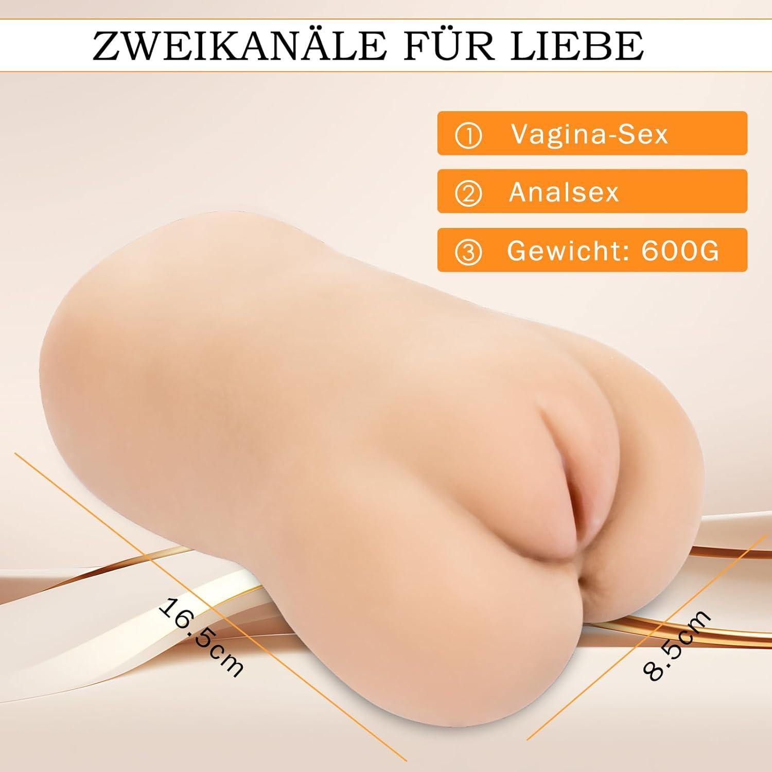Realistische Pocket Pussy 2-in-1 Masturbator Männer Erotikspielzeug