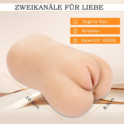 Realistische Pocket Pussy 2-in-1 Masturbator Männer Erotikspielzeug