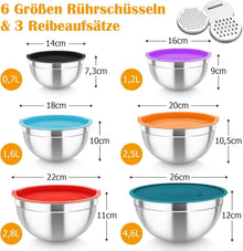 TEAMFAR Rührschüssel Edelstahl Set 6-teilig