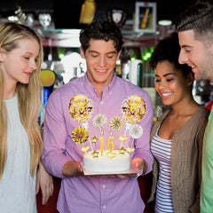 Goldene Tortendeko für 16. Geburtstag Junge Mädchen