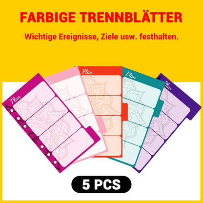 Deutsch Budget Planer 12 Blatt + 5 farbige Trennblätter