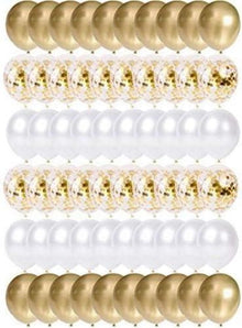 Goldene Luftballons Set 60 Stück für Party Deko