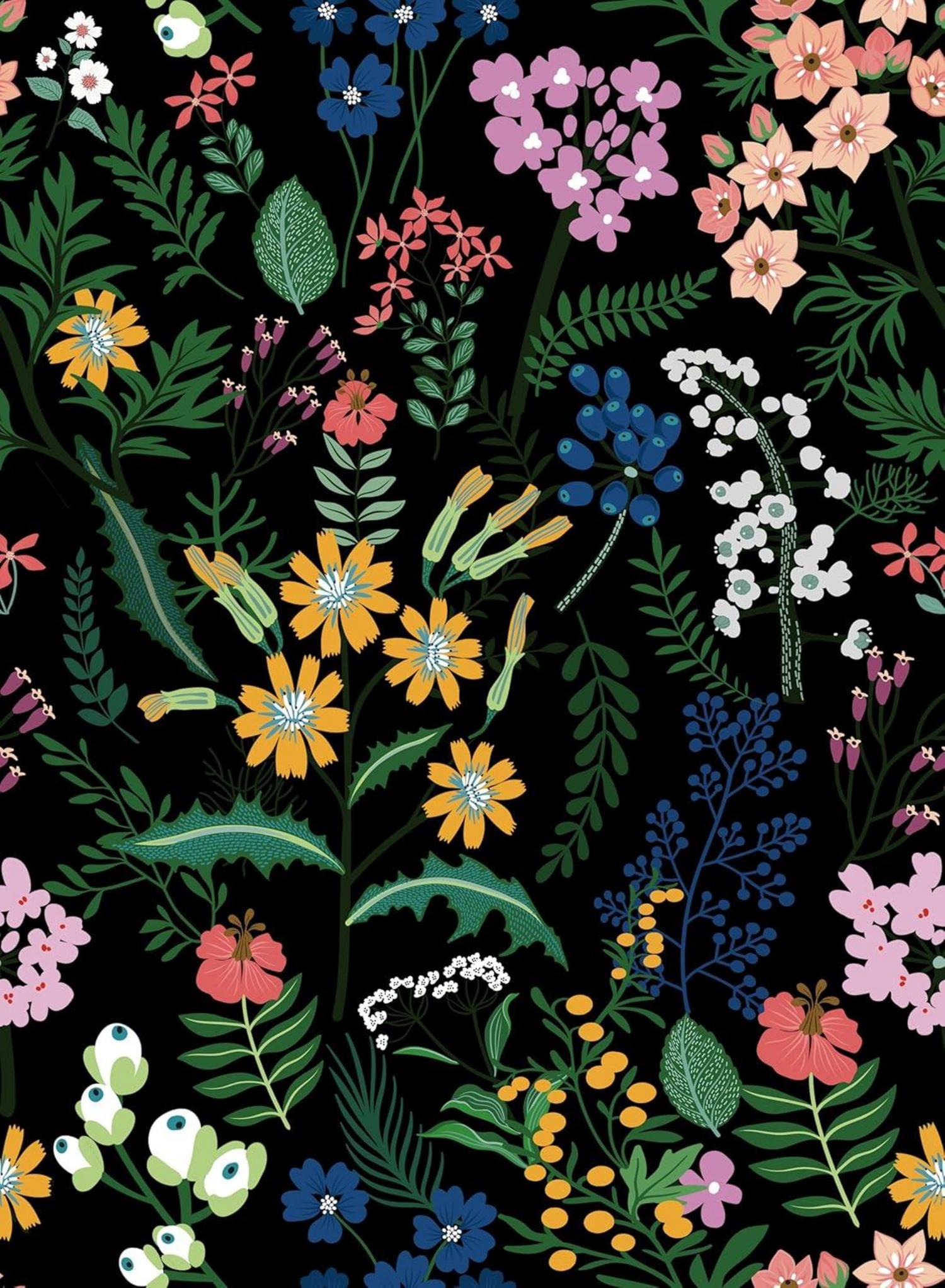 Selbstklebende Blumen-Tapete PVC Möbelfolie Wandaufkleber HD 0.4W x