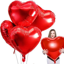 Herz Folienballon Set Rot 4PCS XXL Hochzeit Deko 32 Zoll