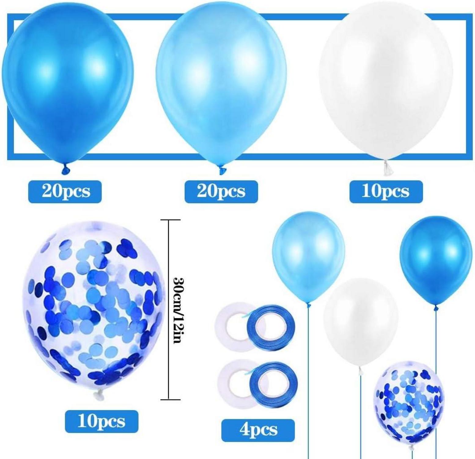 60 Blaue Latex Luftballons für Hochzeit Geburtstag Party