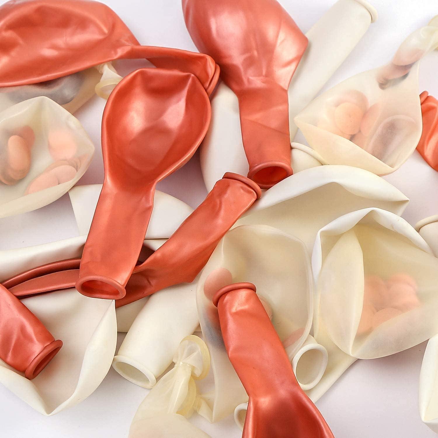 Roségold Luftballons Set - 50 Stück Herz Latex Konfetti Ballons für Geburtstag Hochzeit Party Dekoration