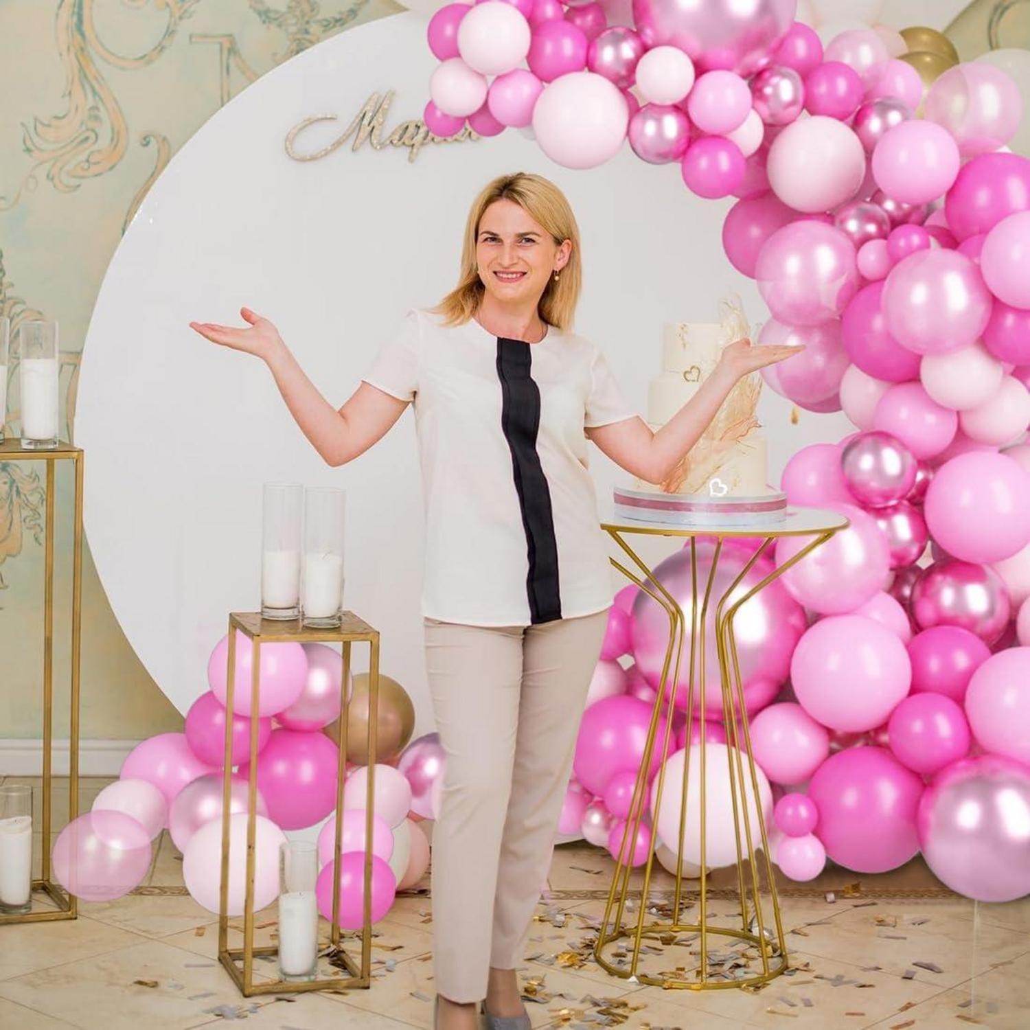 60er Pack Metallic Rosa Luftballons 12 Zoll für Hochzeit Party