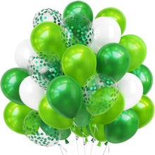 Luftballons Grün Weiß Helium Latexballons Konfetti für Party Deko
