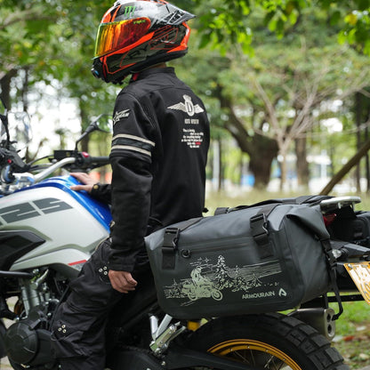 Motorrad Seitentasche 50L Wasserdicht mit Abnehmbarer Platte