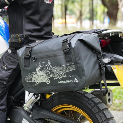 Motorrad Seitentasche 50L Wasserdicht mit Abnehmbarer Platte