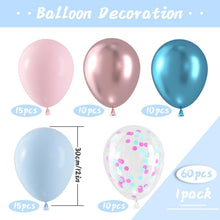 60 Stück Luftballons Rosa Blau Macaron Hochwertige Party