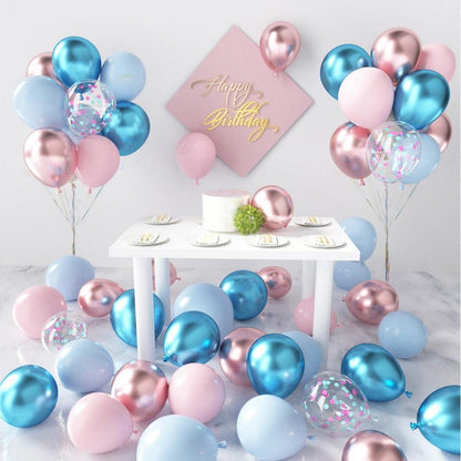 60 Stück Rosa Blau Macaron Luftballons für Baby Shower Hochzeit Geburtstag