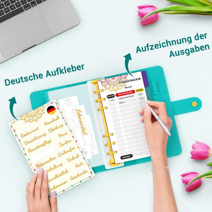 Budget Planner A6 Deutsch Finanzplaner Haushaltsbuch Sparbuch Geld