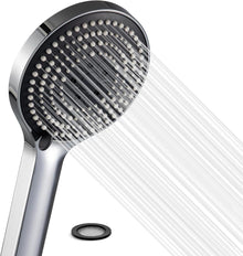 Duschkopf mit 6 Strahlarten, groß, wassersparend, chrom, xxl