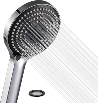 Duschkopf mit 6 Strahlarten, groß, wassersparend, chrom, xxl