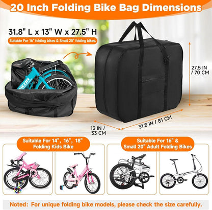 Faltbare Fahrrad-Reisetasche 50,8 cm wasserdicht mit Gurtband