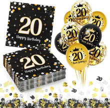 20. Geburtstag Servietten Deko Set mit Luftballons