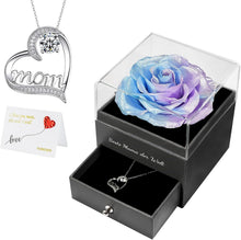Ewige Rose Muttertagsgeschenk mit Halskette in Geschenkbox