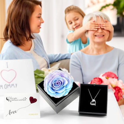 Muttertag Geschenk: Ewige Rosen mit Halskette, Beste Mama der