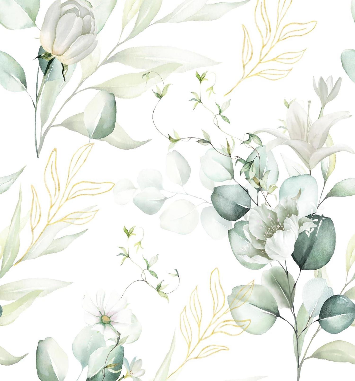Selbstklebende Blumen Tapete PVC Wandaufkleber 44cm x 3m