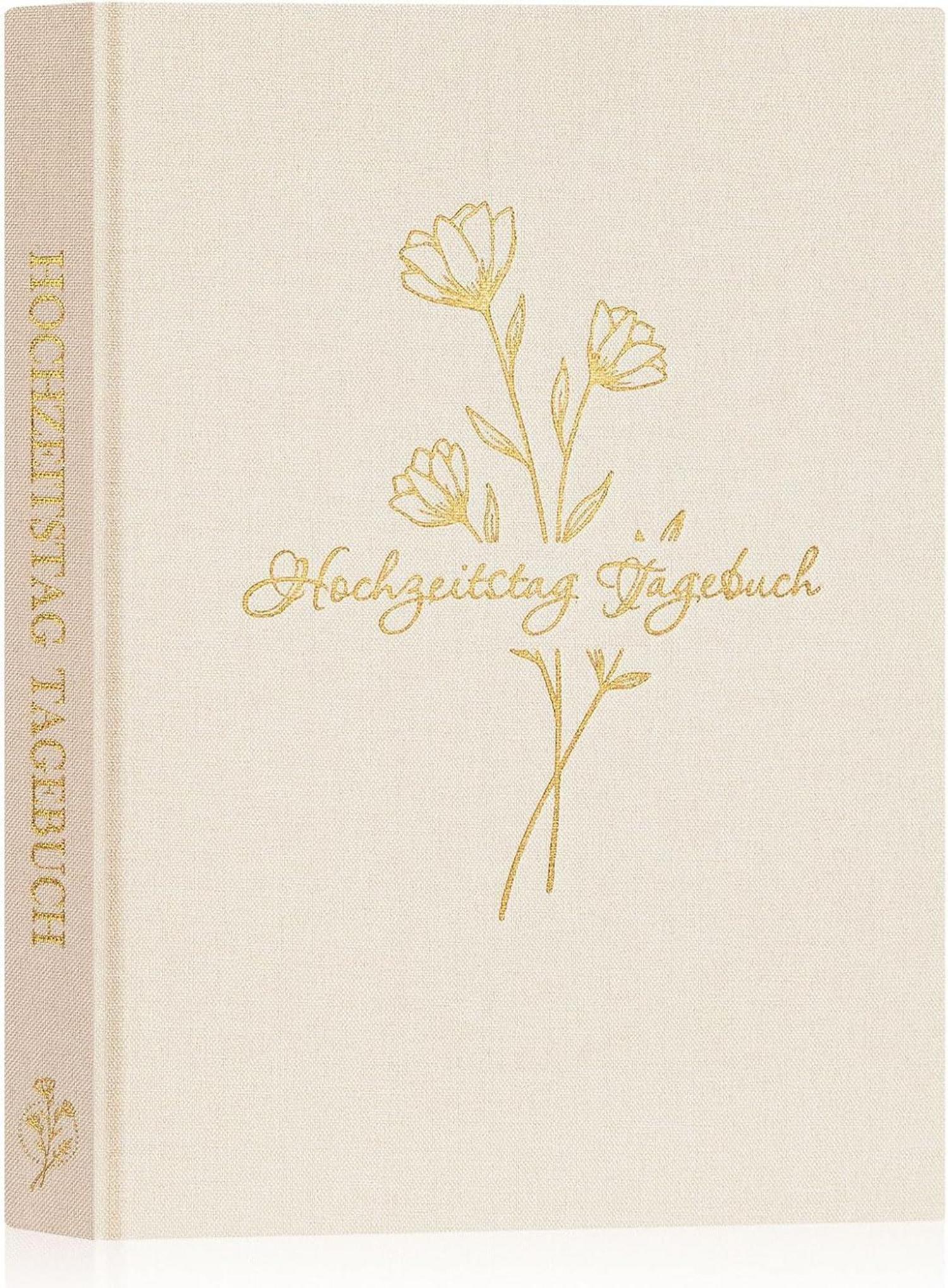 Hochzeitstag Paar Tagebuch Leinen Fotoalbum 190 Seiten Beige