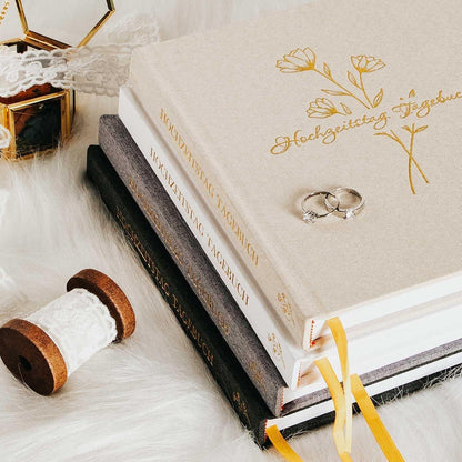 Hochzeitstag Notizbuch Fotoalbum Leinen Ehe Buch Geschenk 190 Seiten Beige