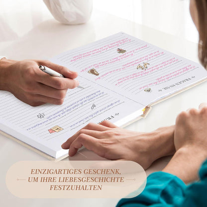 Hochzeitstag Tagebuch Notizbuch Paare Leinen 70. Jahrestag 190 Seiten