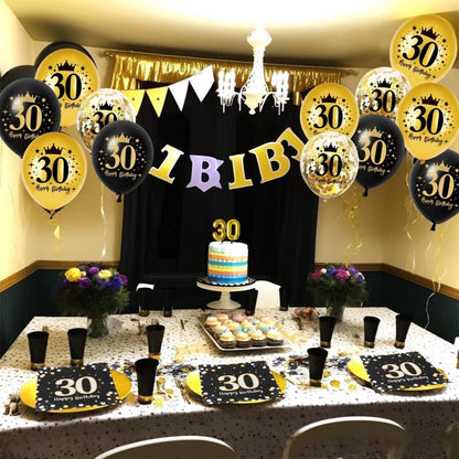 30. Geburtstag Servietten Set 60 Stk. Mann Frau Luftballons Deko