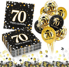 Servietten 70. Geburtstag Mann Frau Luftballons 30 Stück