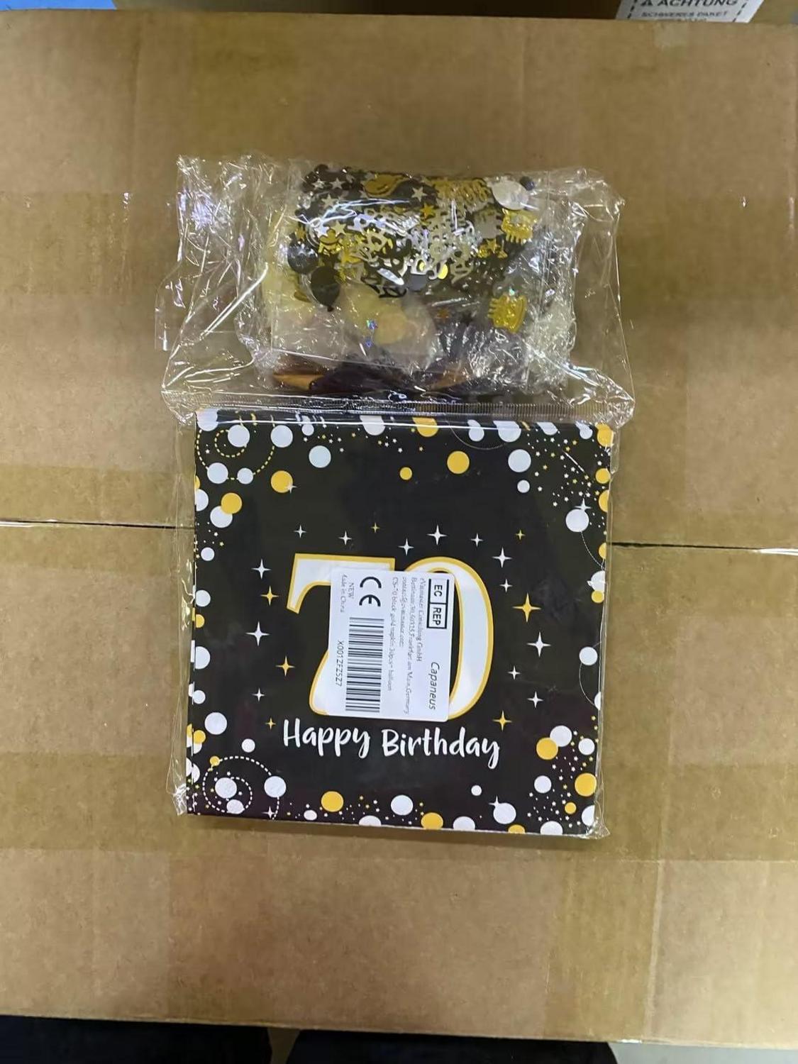 Servietten 70. Geburtstag Mann Frau Luftballons 30 Stück Deko 70. Geburtstag Happy Birthday