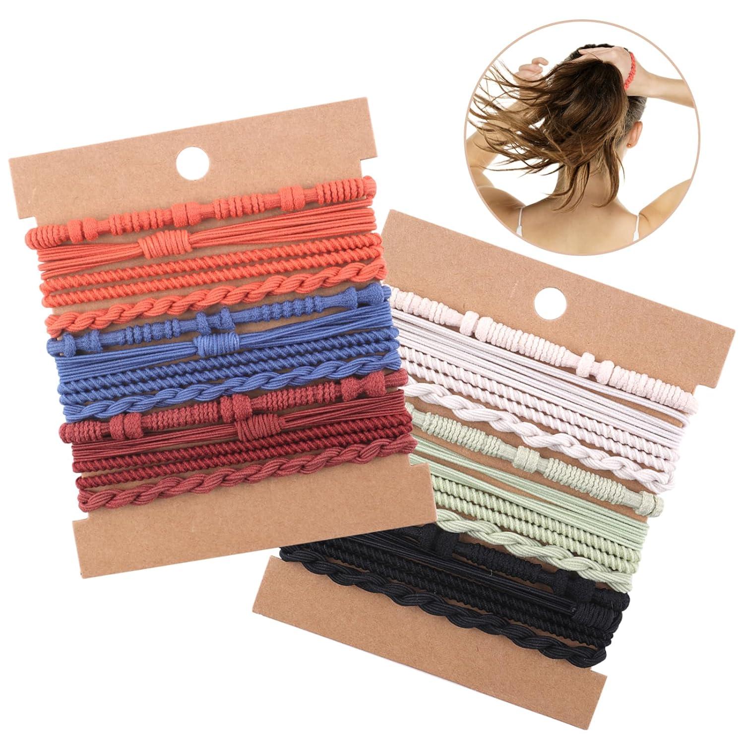 Haargummi Set Elastisch Zopfgummi Pferdeschwanz Schwarz