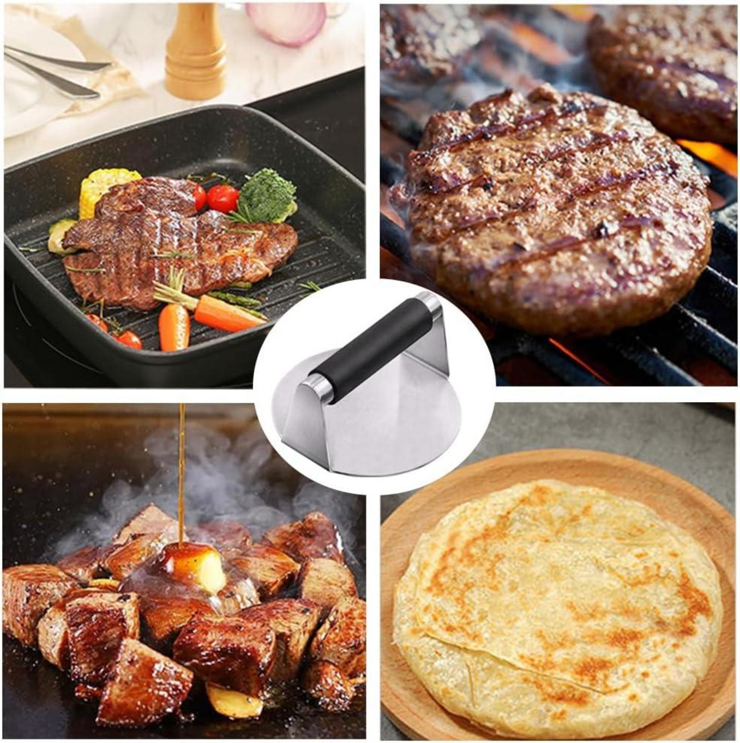 Burgerpresse 5,5-Zoll Smasher Edelstahl für Grill Reinigen
