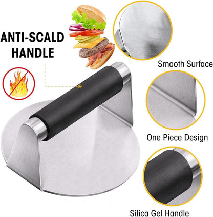 Burgerpresse Smash Edelstahl 5,5-Zoll für Grill Patties