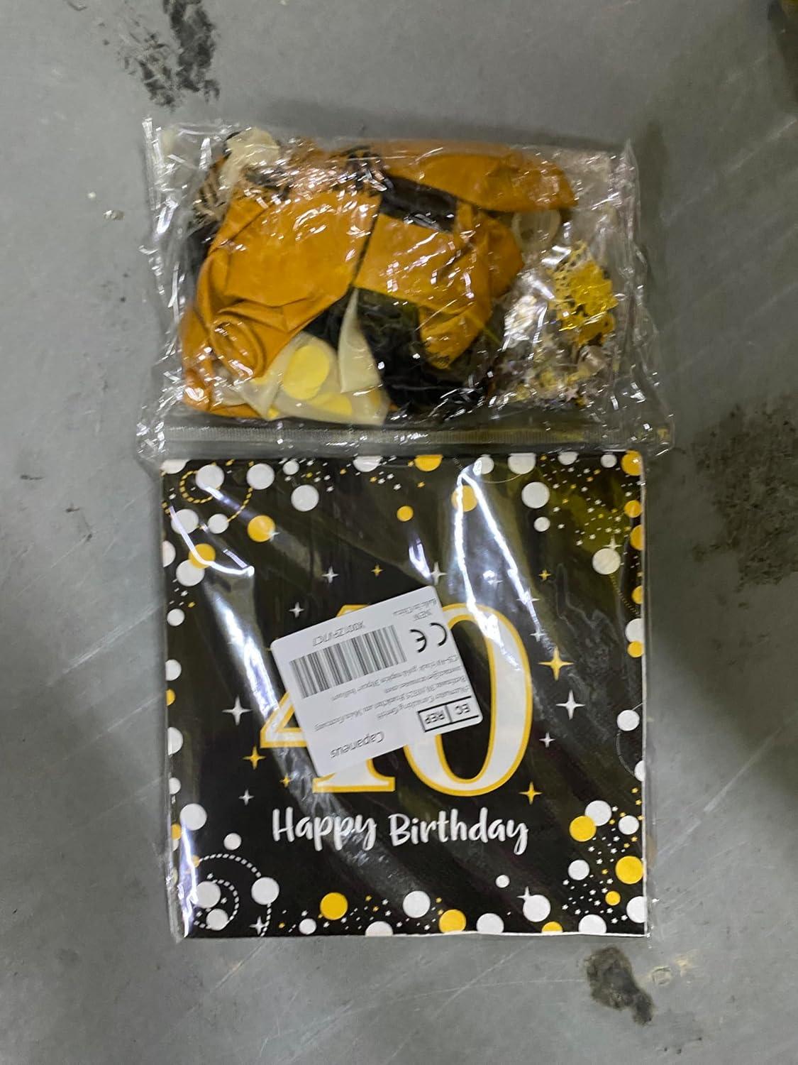 Servietten 40. Geburtstag Mann Frau Luftballons Happy Birthday