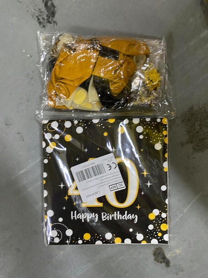 Servietten 40. Geburtstag Mann Frau Luftballons Happy Birthday