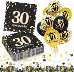 Servietten 30. Geburtstag Luftballons Deko 30 Stück