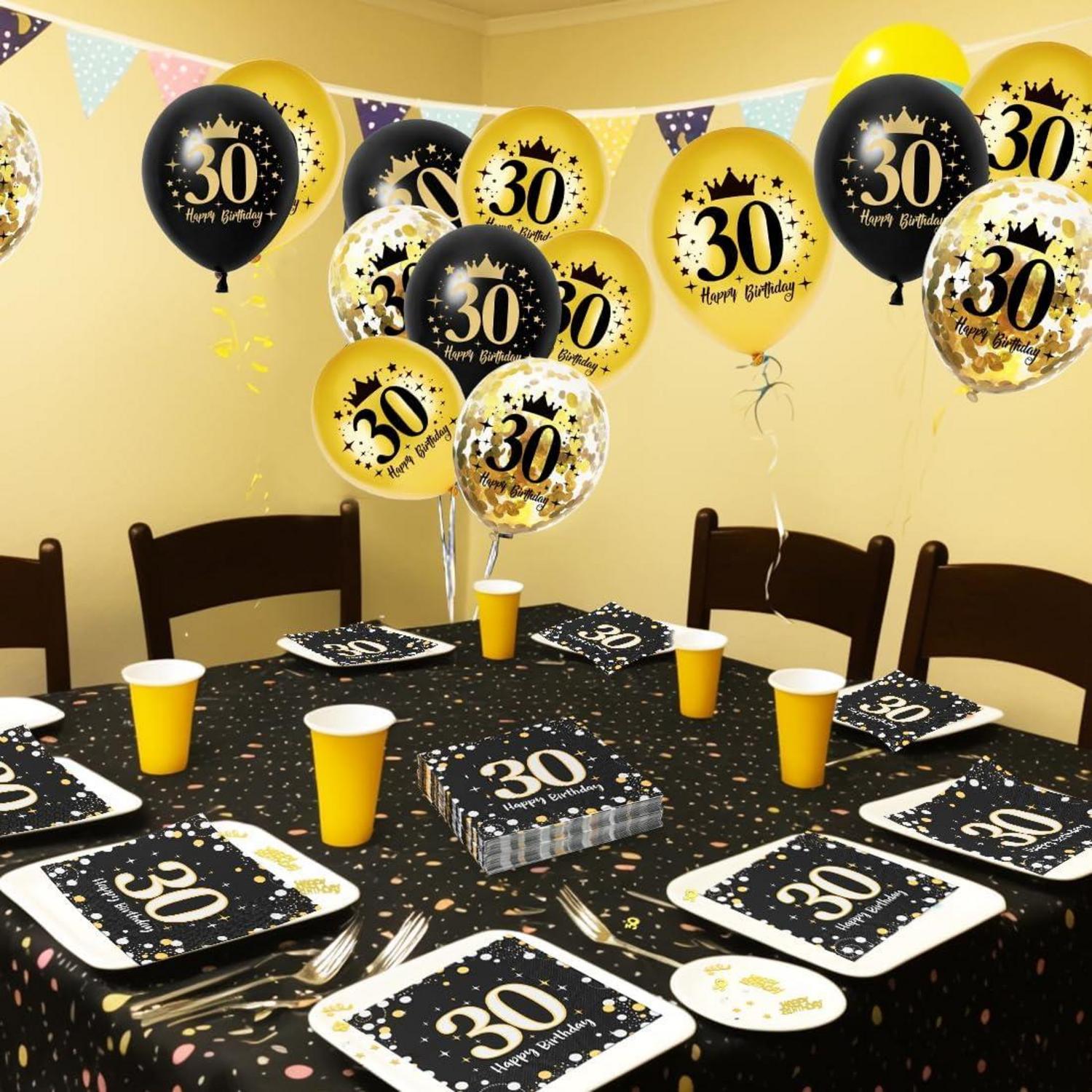 Servietten 30. Geburtstag Deko Mann Frau Luftballons 30 Stück