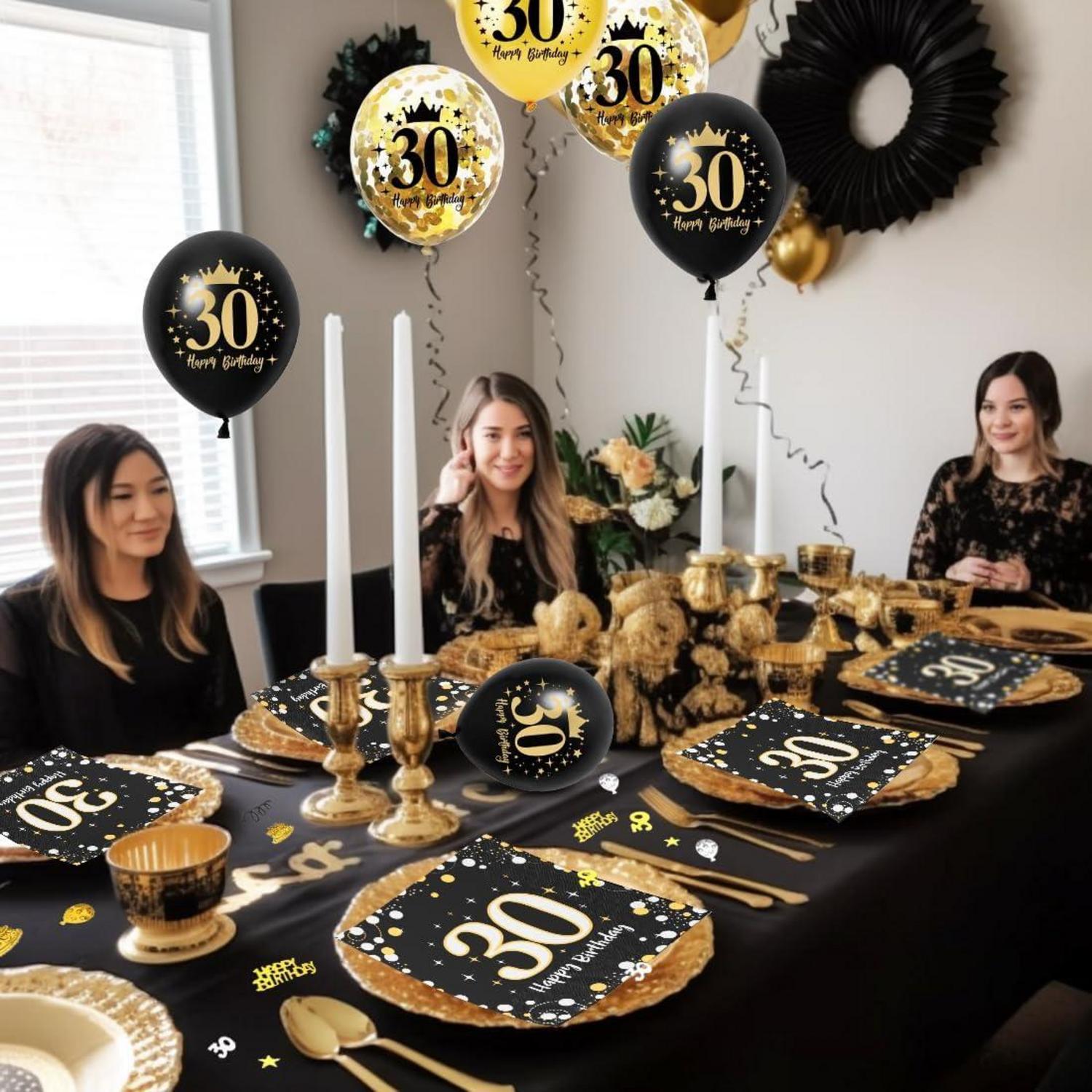Servietten 30. Geburtstag Mann Frau Deko 30 Stück Luftballons 18 Happy Birthday