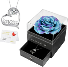Muttertagsgeschenk Beste Mama Welt Ewige Rose Halskette Geschenkbox